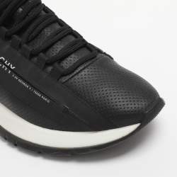 Pre Owned Givenchy Black Perforated Leather Spectre Zip Low-Top Sneakers Size 40