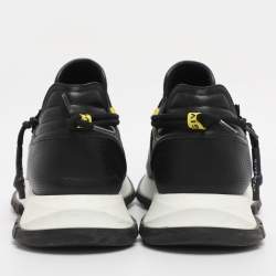 Pre Owned Givenchy Black Perforated Leather Spectre Zip Low-Top Sneakers Size 40