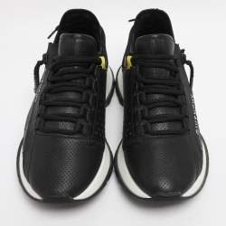 Pre Owned Givenchy Black Perforated Leather Spectre Zip Low-Top Sneakers Size 40