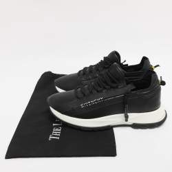 Pre Owned Givenchy Black Perforated Leather Spectre Zip Low-Top Sneakers Size 40