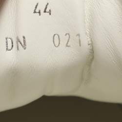 Pre Owned Givenchy White/Black Leather Urban Street Logo Slip On Sneakers Size 44