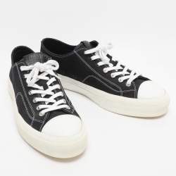 Pre Owned Givenchy Black Canvas City Low Top Sneakers Size 44