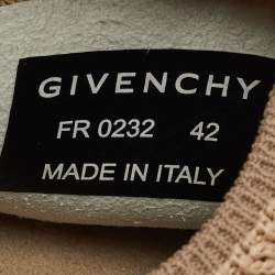 Pre Owned Givenchy Beige Knit Fabric TK-360 Lace Up Sneakers Size 42