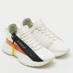 Pre Owned Givenchy White Perforated Leather Spectre Runner Sneakers Size 39