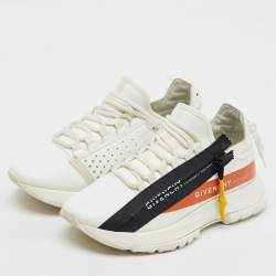 Pre Owned Givenchy White Perforated Leather Spectre Runner Sneakers Size 39