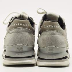 مملوكة مسبقًا Givenchy Trainer Size 43 Grey Nylon and Suede Lace Up Sneakers