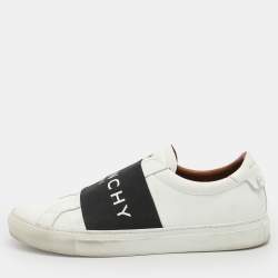 مملوكة مسبقًا Givenchy Urban Street Size 43 White/Blue Leather And Elastic Band Slip On Sneakers 