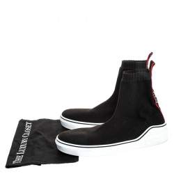 Givenchy Black Knitted Fabric George V Mid Sock Sneakers Size 45