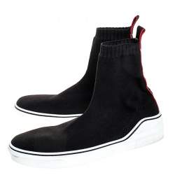Givenchy Black Knitted Fabric George V Mid Sock Sneakers Size 45