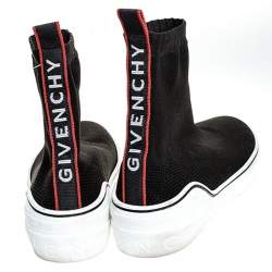 Givenchy Black Knitted Fabric George V Mid Sock Sneakers Size 45