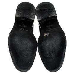 Givenchy Black Patent Leather Criss Cross Elastic Oxfords Size 42.5