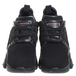 Givenchy Black Nylon, Mesh and Leather Jaw High Top Sneakers Size 42