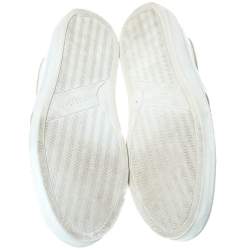 Givenchy White Leather Bow And Stitch Detail Slip On Sneaker Size 44