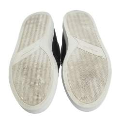 Givenchy Black Logo Printed Leather Slip On Sneakers Size 43