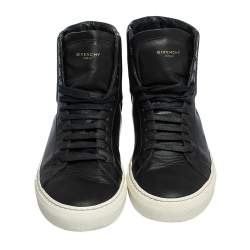 Pre Owned حذاء رياضي جيفنشي سليب أون تفصايل عقدة أوربان ستريت جلد أسود مقاس 40