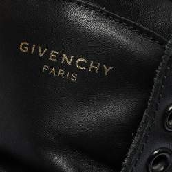 Pre Owned حذاء رياضي جيفنشي سليب أون تفصايل عقدة أوربان ستريت جلد أسود مقاس 40