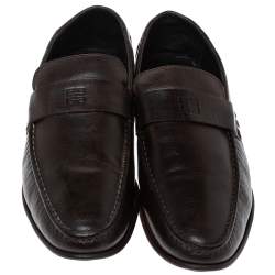 Givenchy Dark Brown Leather Slip On Loafers Size 42