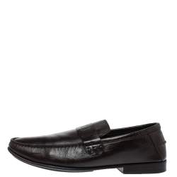 Givenchy Dark Brown Leather Slip On Loafers Size 42