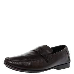 Givenchy Dark Brown Leather Slip On Loafers Size 42