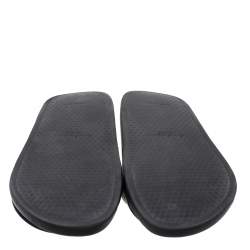 Givenchy Black Rubber Logo Pool Slides Size 44