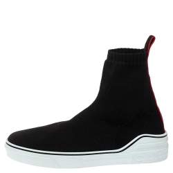 Givenchy Black Knitted Fabric George V Mid Sock Sneakers Size 45