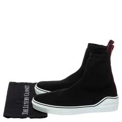 Givenchy Black Knitted Fabric George V Mid Sock Sneakers Size 45