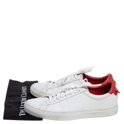 Givenchy White/Red Leather Urban Street Low Top Sneakers Size 42