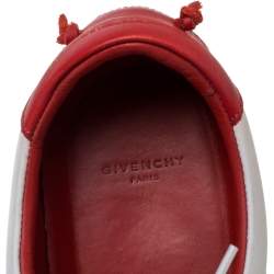 Givenchy White/Red Leather Urban Street Low Top Sneakers Size 42