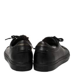 Givenchy Black Leather Urban Street Knots Sneakers Size 44 