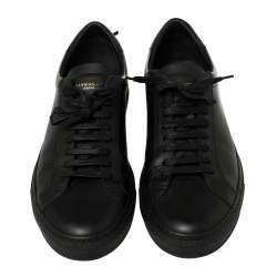 Givenchy Black Leather Urban Street Knots Sneakers Size 44 