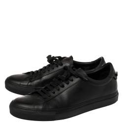 Givenchy Black Leather Urban Street Knots Sneakers Size 44 