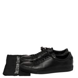 Givenchy Black Leather Urban Street Knots Sneakers Size 44 