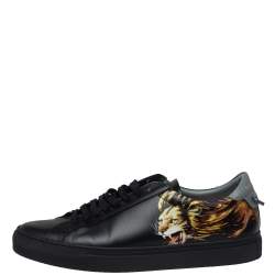 Givenchy Black Leather Leo Sneakers Size 42