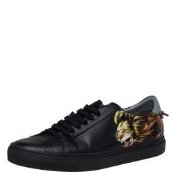 Givenchy Black Leather Leo Sneakers Size 42