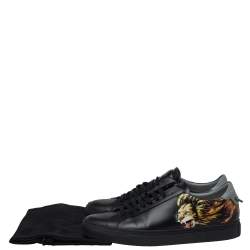 Givenchy Black Leather Leo Sneakers Size 42