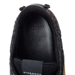 Givenchy Beige/Black Suede Mesh And Wool Active Runner Sneakers Size 43