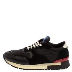 Givenchy Black Mesh And Leather Active Runner Sneakers Size 43