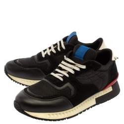 Givenchy Black Mesh And Leather Active Runner Sneakers Size 43
