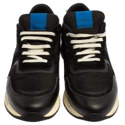Givenchy Black Mesh And Leather Active Runner Sneakers Size 43