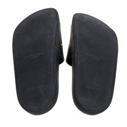 Givenchy Black Rubber Logo Slide Sandals Size 43