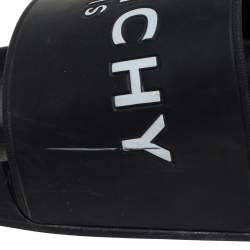 Givenchy Black Rubber Logo Slide Sandals Size 43