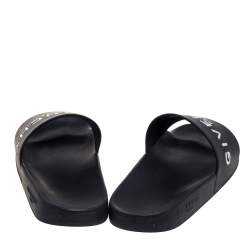 Givenchy Black Rubber Logo Slide Sandals Size 43