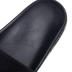 Givenchy Black Rubber Logo Slide Sandals Size 43