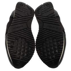 Givenchy Black/Red Leather and Mesh Active Runner Slip On Sneakers Size 43