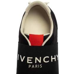 Givenchy Black/Red Leather and Mesh Active Runner Slip On Sneakers Size 43