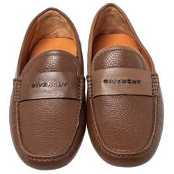 Givenchy Brown Leather Slip On Loafers Size 41.5