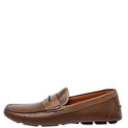 Givenchy Brown Leather Slip On Loafers Size 41.5