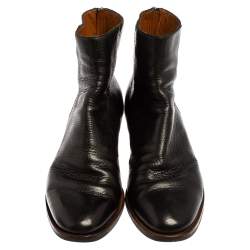 Givenchy Black Leather Ankle Boots Size 42