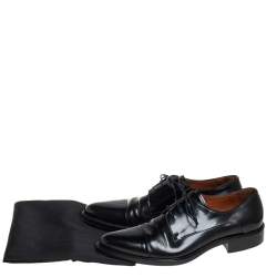 Givenchy Black Leather Lace Up Oxford Size 45 
