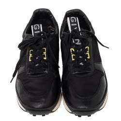 Givenchy Black Nylon and Leather TR3 Runner Low Top Sneakers Size 43